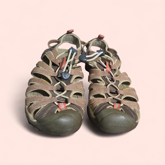 KEEN Vintage Women's Adventure Sandals Whisper - Brown, Tan and Pink Size 10 - Picture 7 of 7